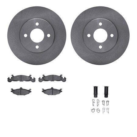 6512-39058, Rotors With 5000 Advanced Brake Pads Includes Hardware